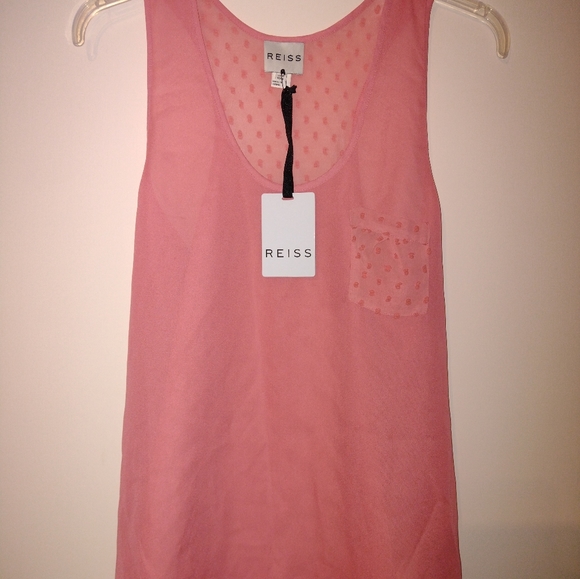 Reiss pink sleeveless blouse size 10 - NWT - Picture 5 of 6